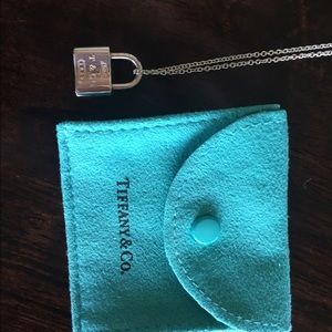Tiffany& Co lock pendent necklace